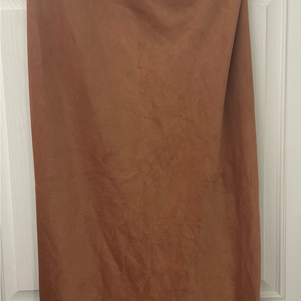 Anthropologie Rich Brown Pencil streps less dress